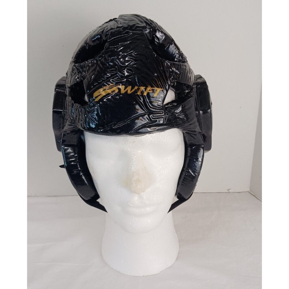 Swift Martial Arts Sparring Training Helmet 18.5" Circumference Padded Black
